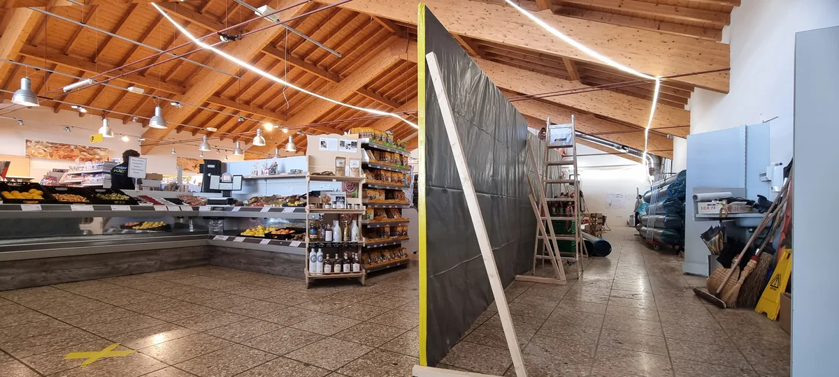 Ausnahmezustand während der Umbauphasen im Wisliger Märt.